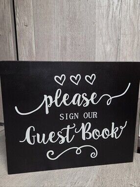 B&W Guest Book Sign